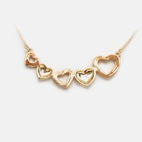 Korean Fashion Heart-shaped Micro-inlaid Zircon Copper Clavicle Necklace main image 4