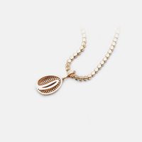 Fashion Shell-shaped Gold-plated Zircon Necklace main image 4