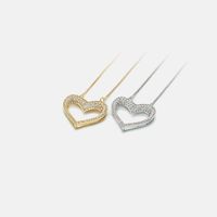Fashion Diamond Heart-shaped Pendant Necklace main image 5