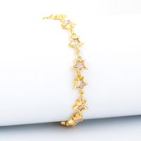 Fashion Geometric Full Diamond Zircon Copper Bracelet Sets main image 6
