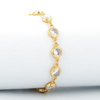 Fashion Geometric Full Diamond Zircon Copper Bracelet Sets main image 5
