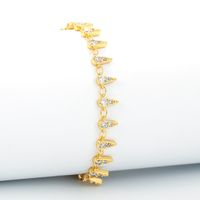 Fashion Geometric Full Diamond Zircon Copper Bracelet Sets main image 4