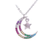 Collier Pendentif Étoiles De La Mode Et Lune main image 3