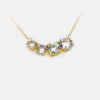 Fashion Zircon Pendant Gold-plated Necklace Wholesale main image 3