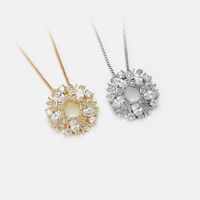 Fashion Irregular Round Zircon Gold-plated Necklace main image 2