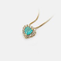 Fashion Color Heart-shaped Pendant Gold-plated Necklace main image 6