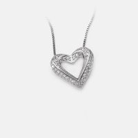 Fashion Graceful Diamond Heart-shaped Pendant Gold-plated Wholesale main image 4