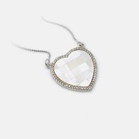 Collier Pendentif Simple En Forme De Coeur En Forme De Coeur Avec Zircon main image 3