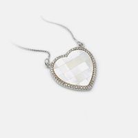 Simple Fashion Heart-shaped Zircon Shell Pendant Necklace main image 3