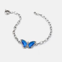 Fashion Gold-plated Butterfly Zircon Bracelet main image 5