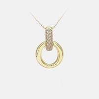 Fashion Round Zircon Gold-plated Necklace Wholesale main image 1