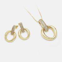 Fashion Round Zircon Gold-plated Necklace Wholesale main image 6