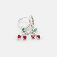 Fashion Tassel Zircon New Cherry Earrings sku image 6