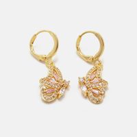 Fashion Simple Gold-plated Hollow Butterfly Wing Earrings sku image 2