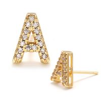 Fashion Diamond Diy Letter Earrings Wholesale sku image 2