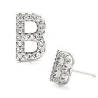 Fashion Diamond Diy Letter Earrings Wholesale sku image 5