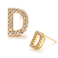 Fashion Diamond Diy Letter Earrings Wholesale sku image 8