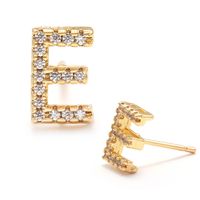 Fashion Diamond Diy Letter Earrings Wholesale sku image 10