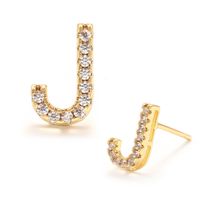 Fashion Diamond Diy Letter Earrings Wholesale sku image 20