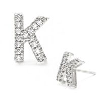 Fashion Diamond Diy Letter Earrings Wholesale sku image 23