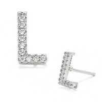 Fashion Diamond Diy Letter Earrings Wholesale sku image 25