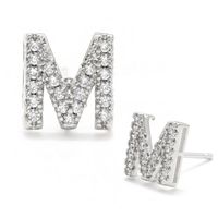 Fashion Diamond Diy Letter Earrings Wholesale sku image 27