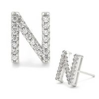 Fashion Diamond Diy Letter Earrings Wholesale sku image 29