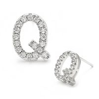 Fashion Diamond Diy Letter Earrings Wholesale sku image 35
