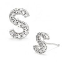 Fashion Diamond Diy Letter Earrings Wholesale sku image 39
