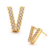 Fashion Diamond Diy Letter Earrings Wholesale sku image 44