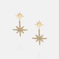 Fashion Gold-plated Star Earrings sku image 2
