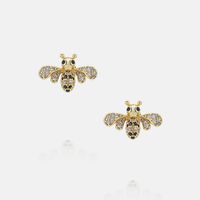 Fashion Little Bee Zircon Earrings Wholesale sku image 2