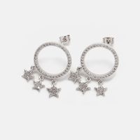 Fashion Gold-plated Zircon Five-pointed Star Earrings Wholesale sku image 3