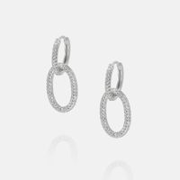 Fashion Zircon O-shaped Earrings Wholesale sku image 3