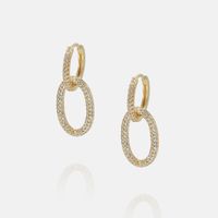 Fashion Zircon O-shaped Earrings Wholesale sku image 2