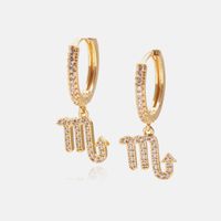 Classic Fashion Inlaid Zircon Constellation Earrings Wholesale sku image 13