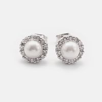 Boucles D&#39;oreilles En Perles De Zircon De Style Rétro En Gros sku image 3