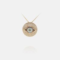 Fashion Devil's Eye Colorful Zircon Necklace Pendant sku image 2