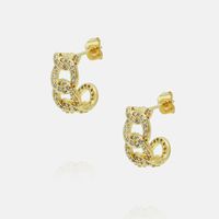 Fashion Gold-plated Zircon Earrings Wholesale sku image 2