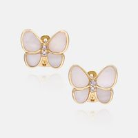 Fashion Retro Butterfly Copper Earrings Wholesale sku image 1