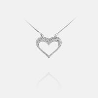 Collar Colgante En Forma De Corazón De Diamantes De Moda sku image 3