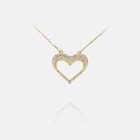 Fashion Diamond Heart-shaped Pendant Necklace sku image 2