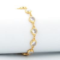 Fashion Geometric Full Diamond Zircon Copper Bracelet Sets sku image 1