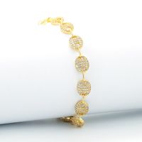 Fashion Geometric Full Diamond Zircon Copper Bracelet Sets sku image 5