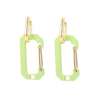 Korean Color Pin Paper Clip Copper Earrings sku image 4