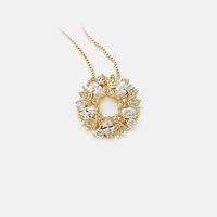 Fashion Irregular Round Zircon Gold-plated Necklace sku image 1