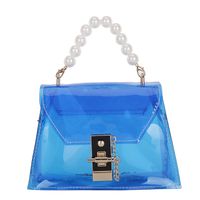 Fashion Pearl Handle Transparent One-shoulder Chain Messenger Bag main image 3