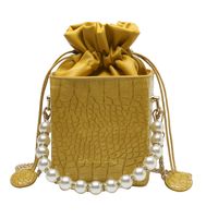 Retro Pearl Chain Stone Pattern Square Bag main image 3