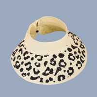 Sombrero De Sol Superior Vacío Con Estampado De Leopardo Coreano sku image 2