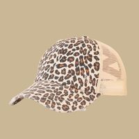 Fashion Leopard Print Breathable Mesh Baseball Cap sku image 1